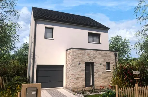 Photo maison 96&nbsp;m²<br>sur terrain 358&nbsp;m²